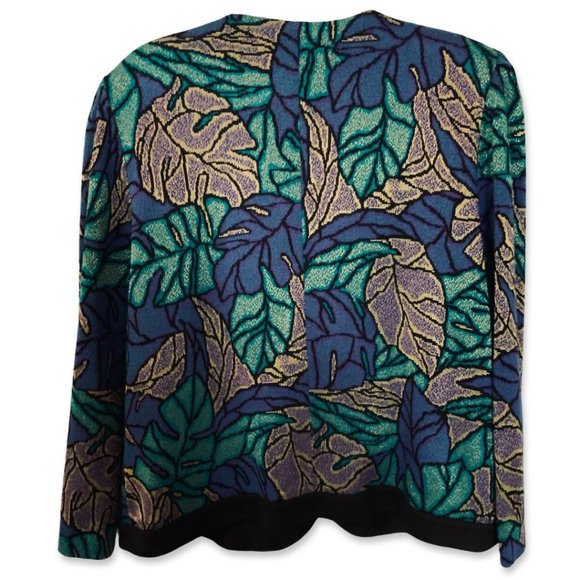 Vintage Pablo Collection Crew Neck Buttoned Sweater Women 14 Green - Picture 5 of 8